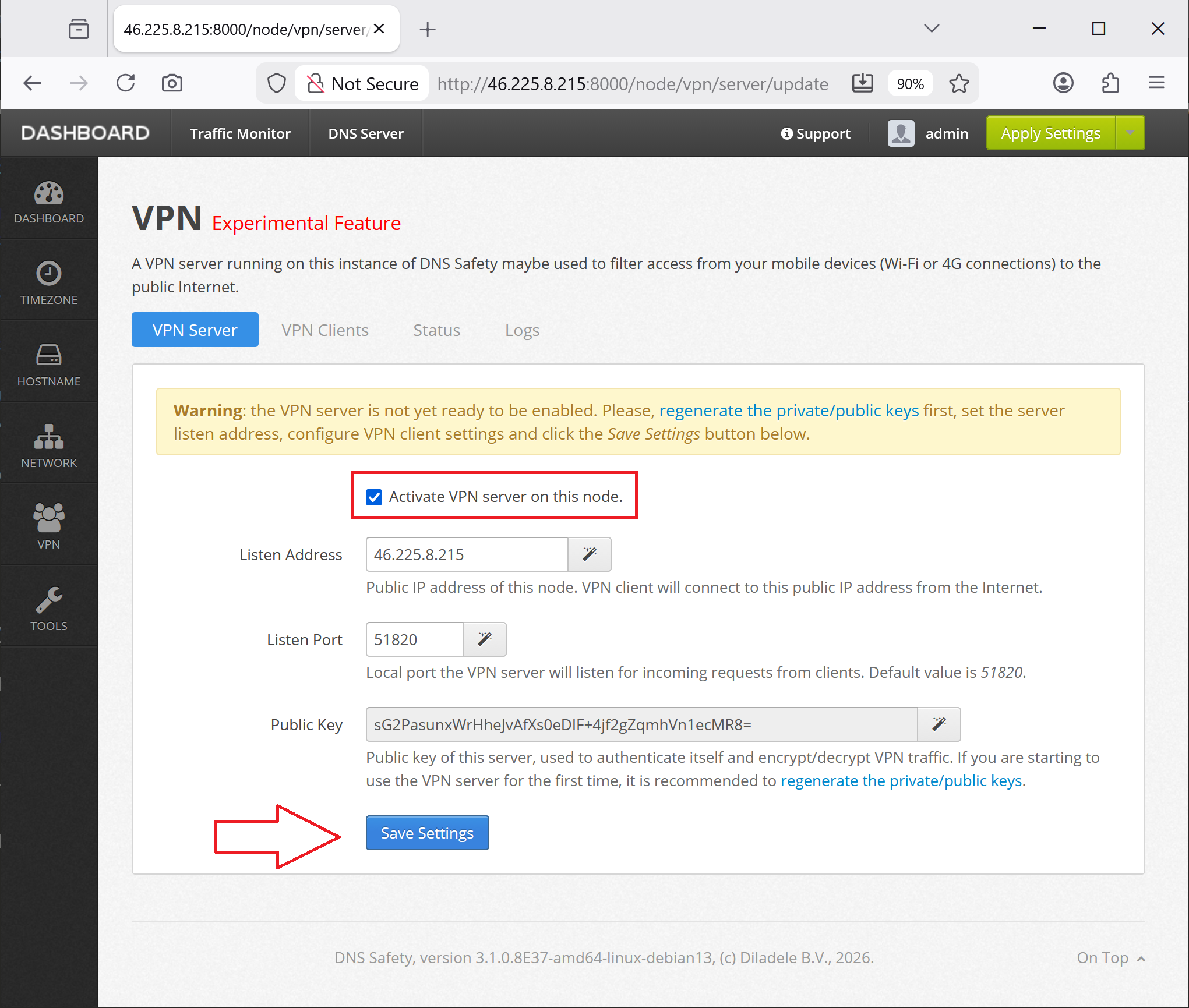Configure Listen Address