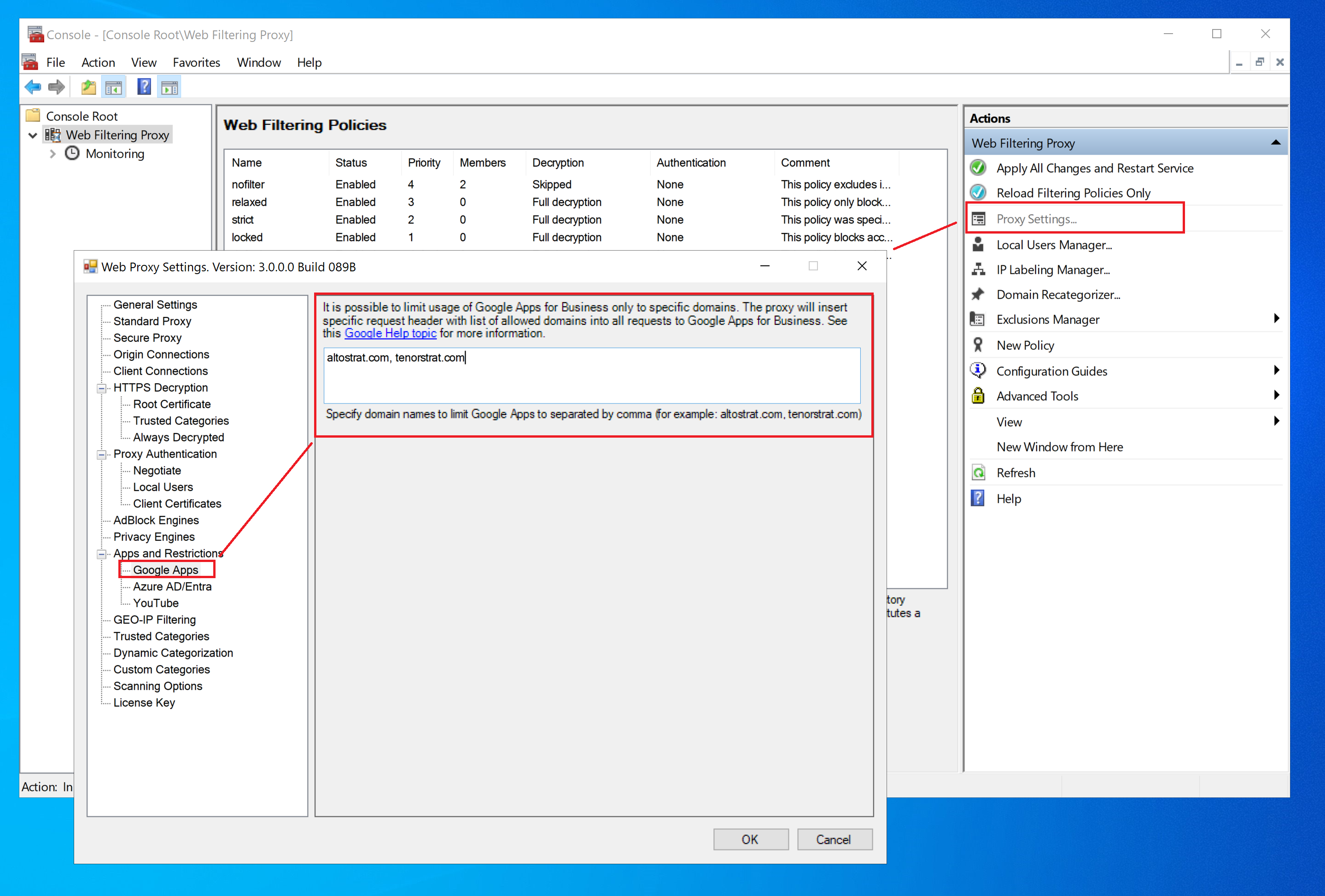 Restrict Consumer Google Accounts Settings