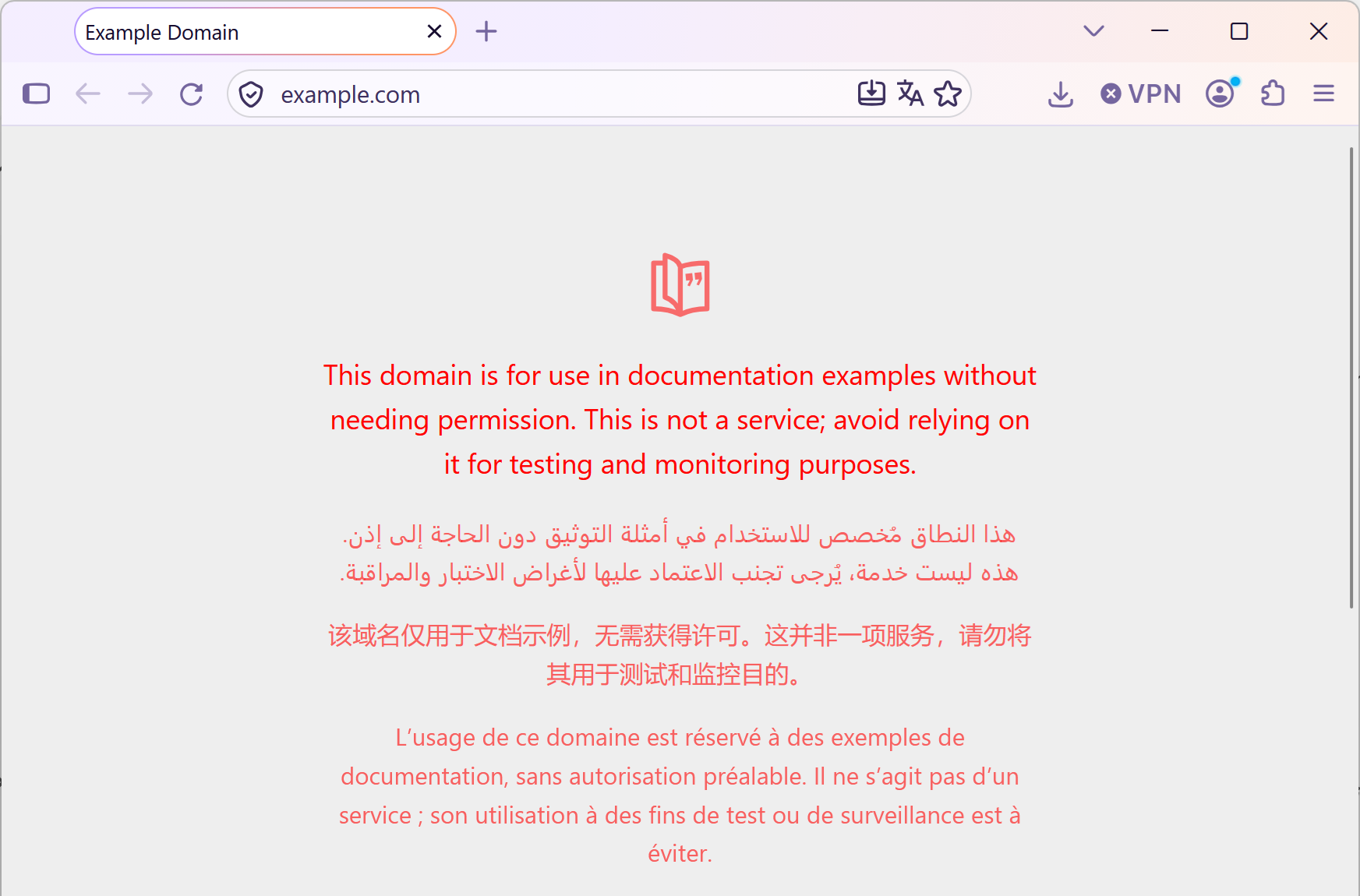 Custom CSS on example.com