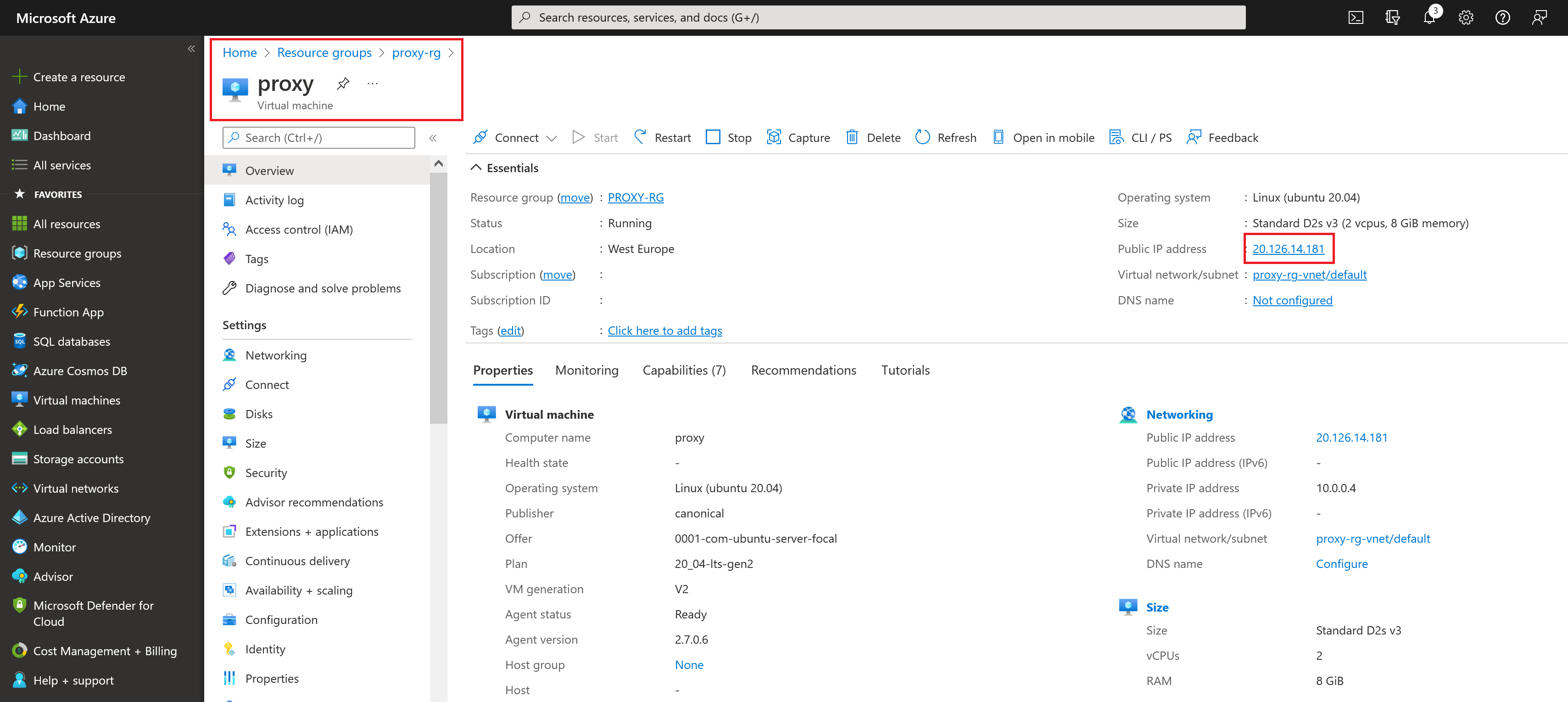 Virtual Appliance Info