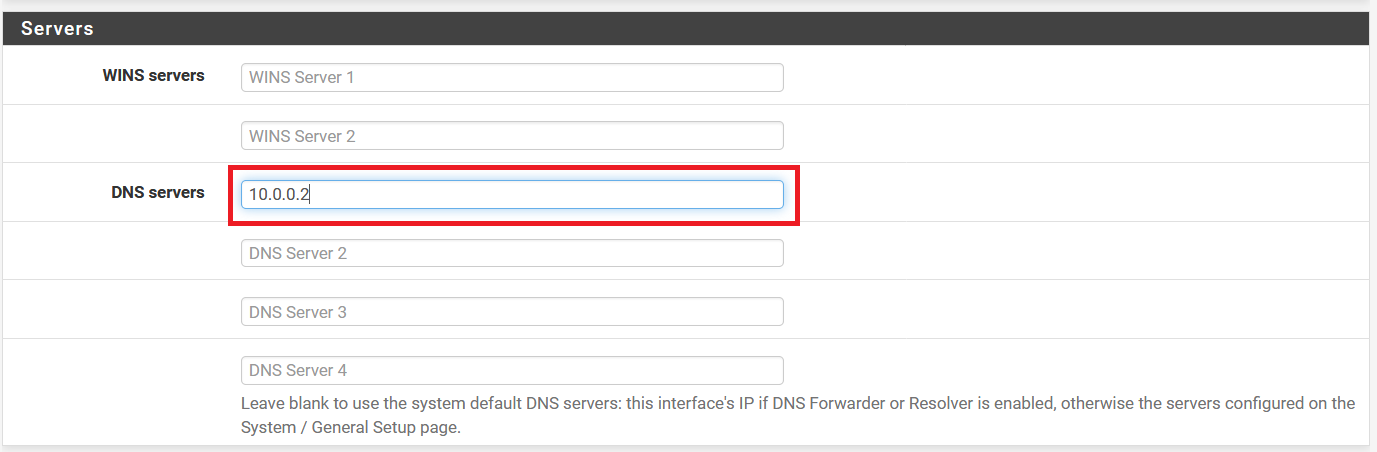 Firewall DHCP DNS