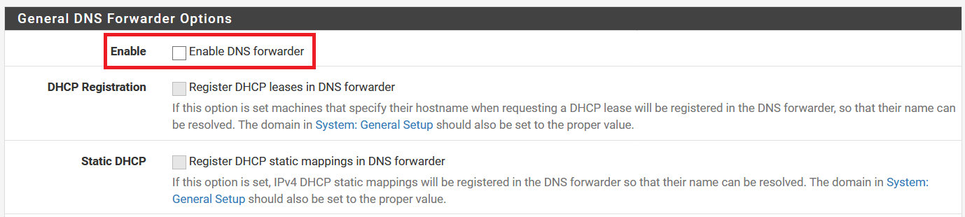 Firewall DNS Forwarder