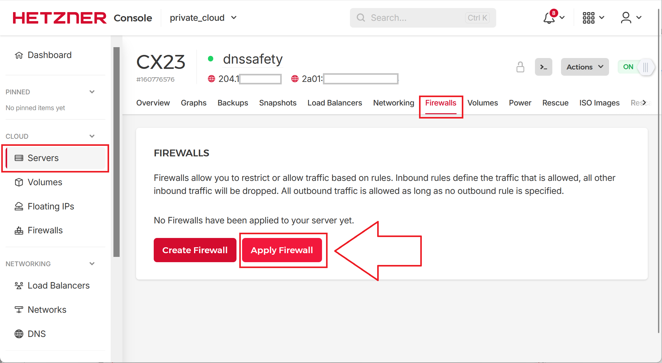 DNS Safety Attach Firewall