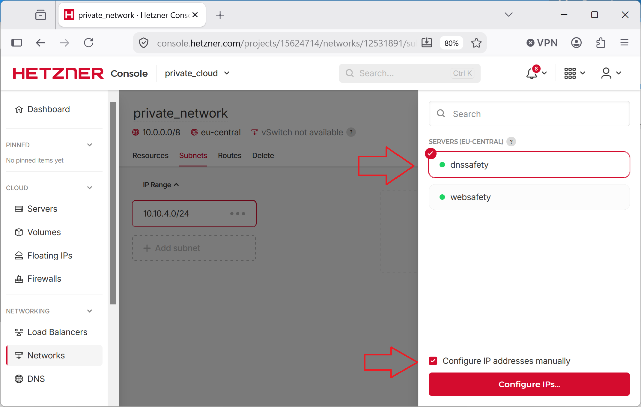 Selecting DNS Safety to Attach
