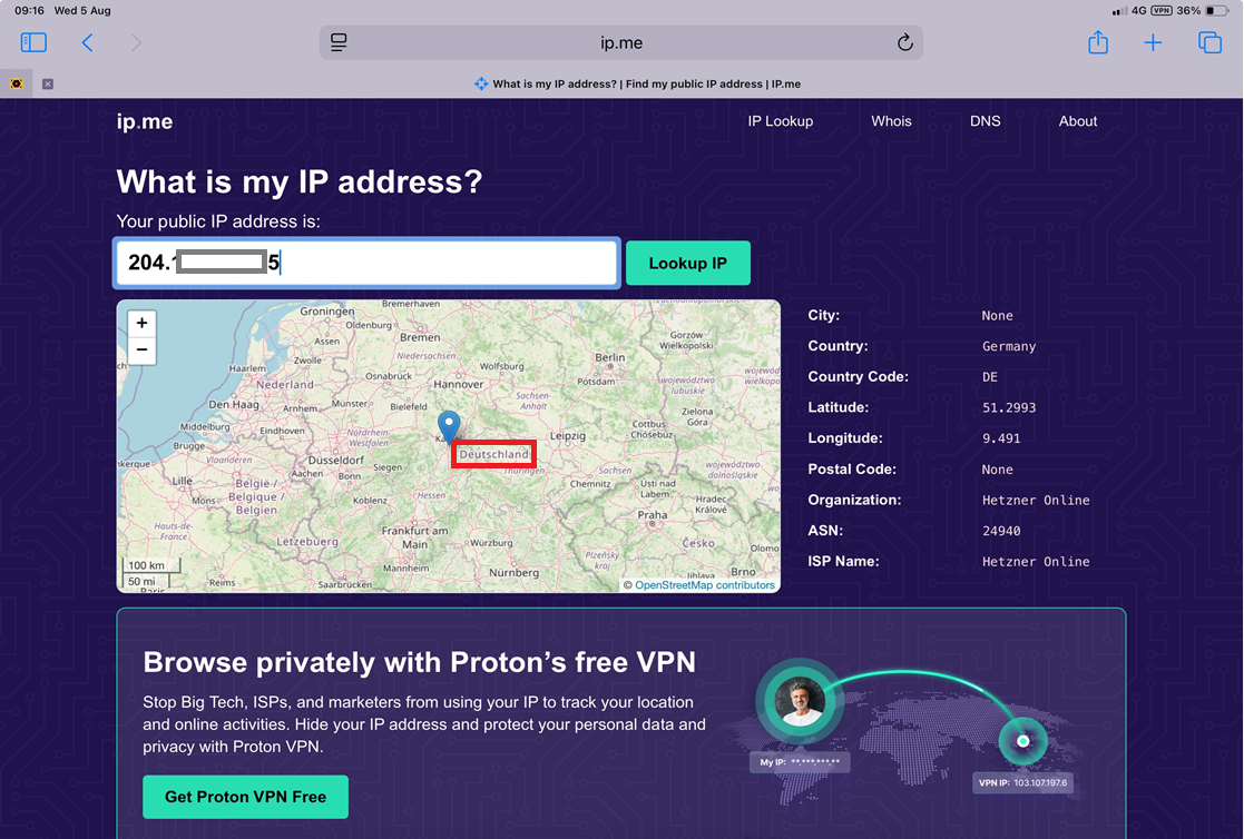 Public IP Hidden