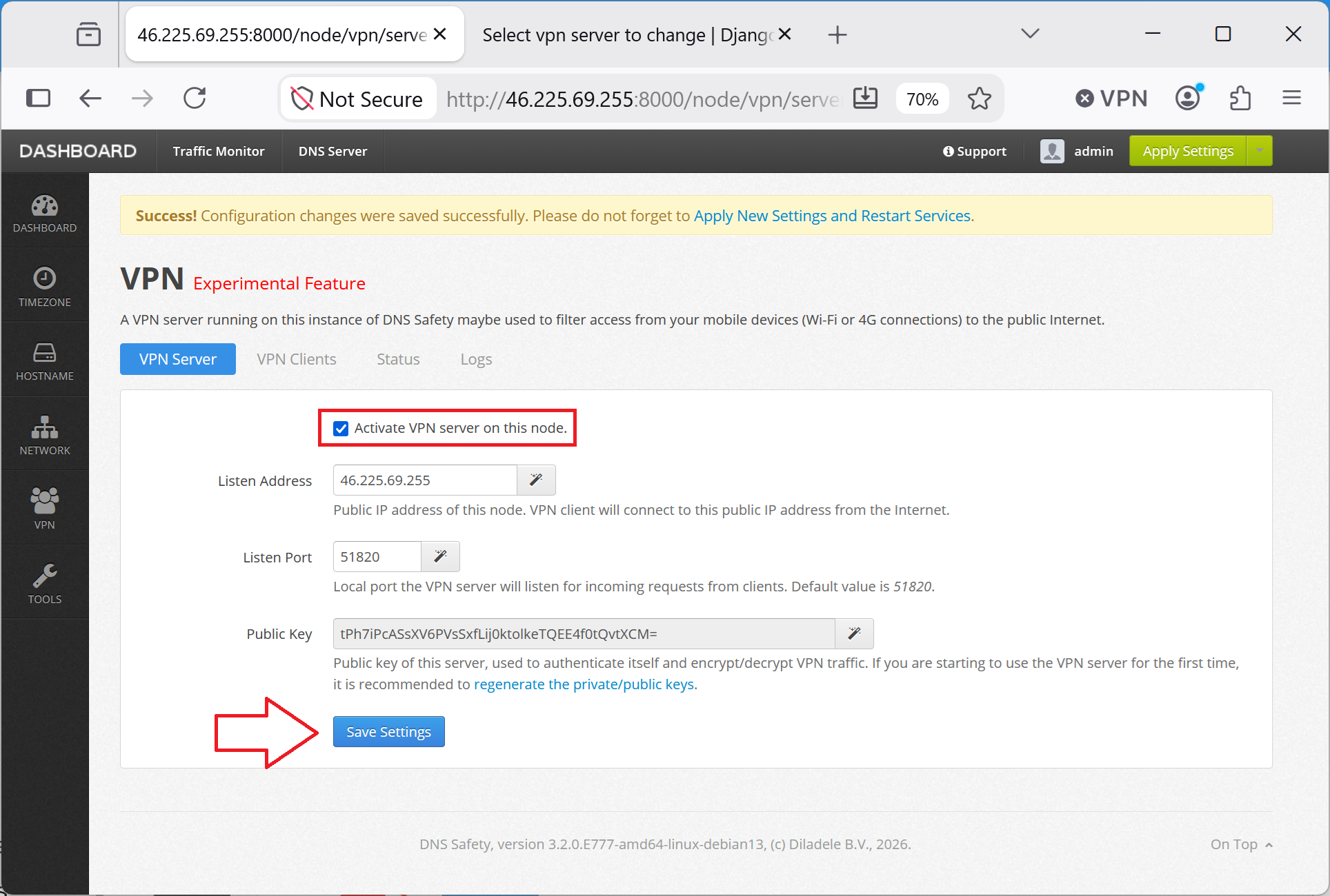 Configure Listen Address