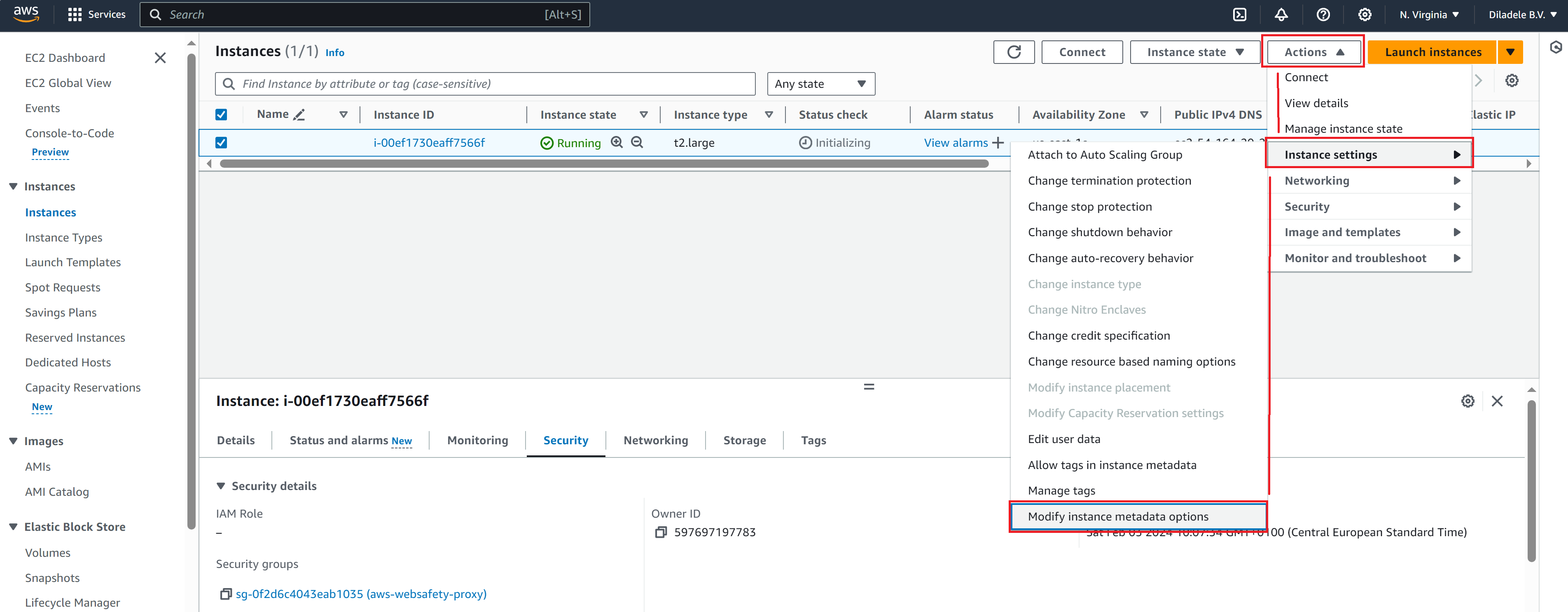 Modify Instance Metadata