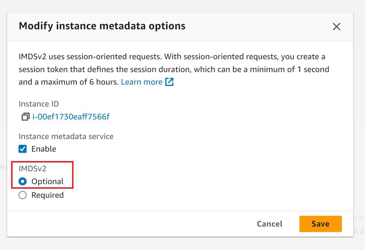 Modify Instance Metadata