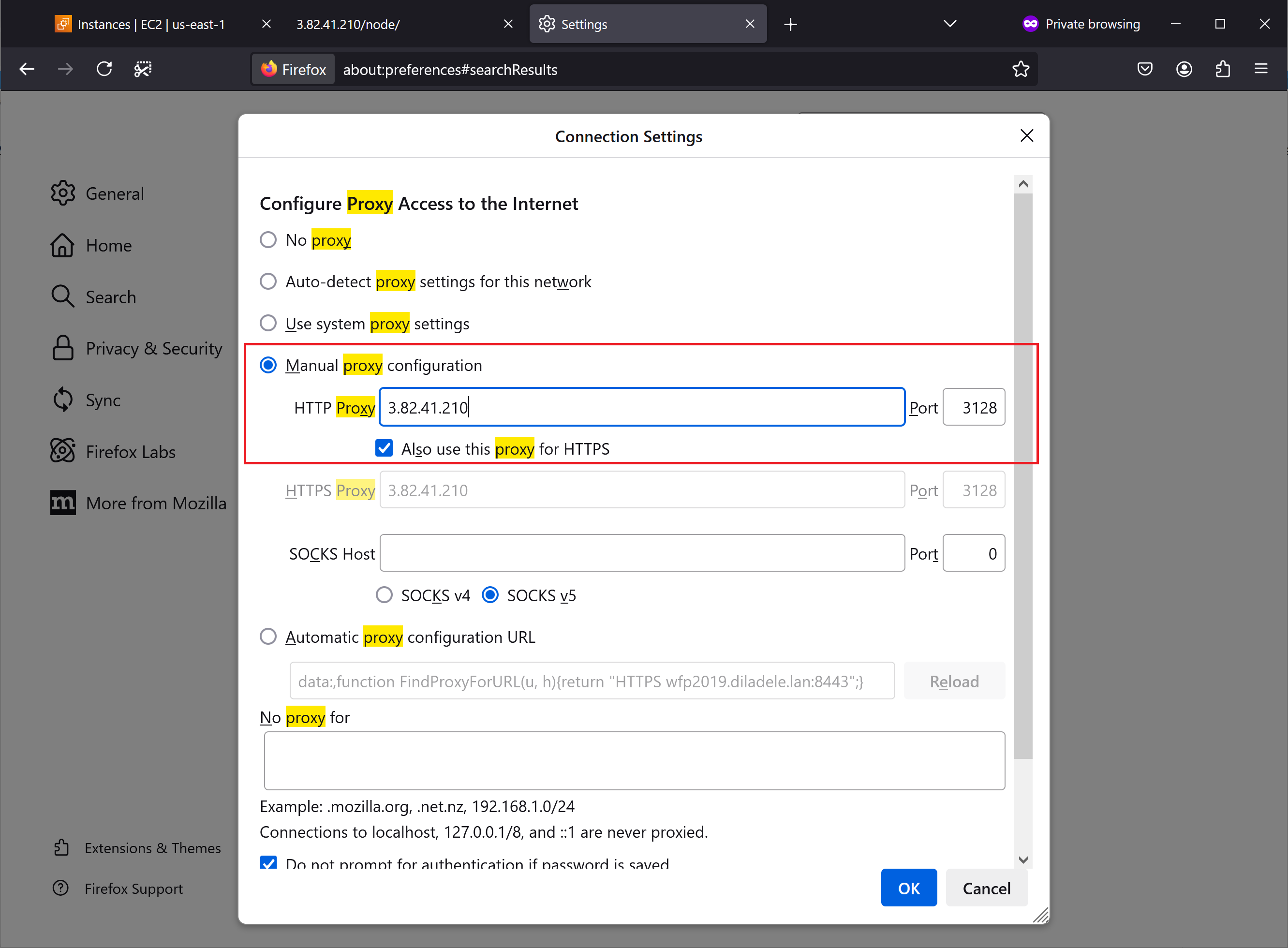 Proxy Settings