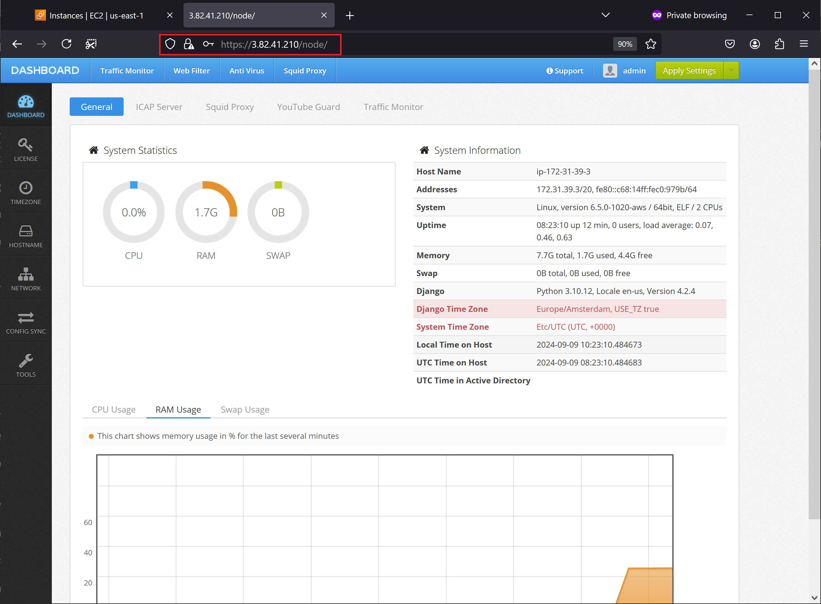 Virtual Machine Dashboard