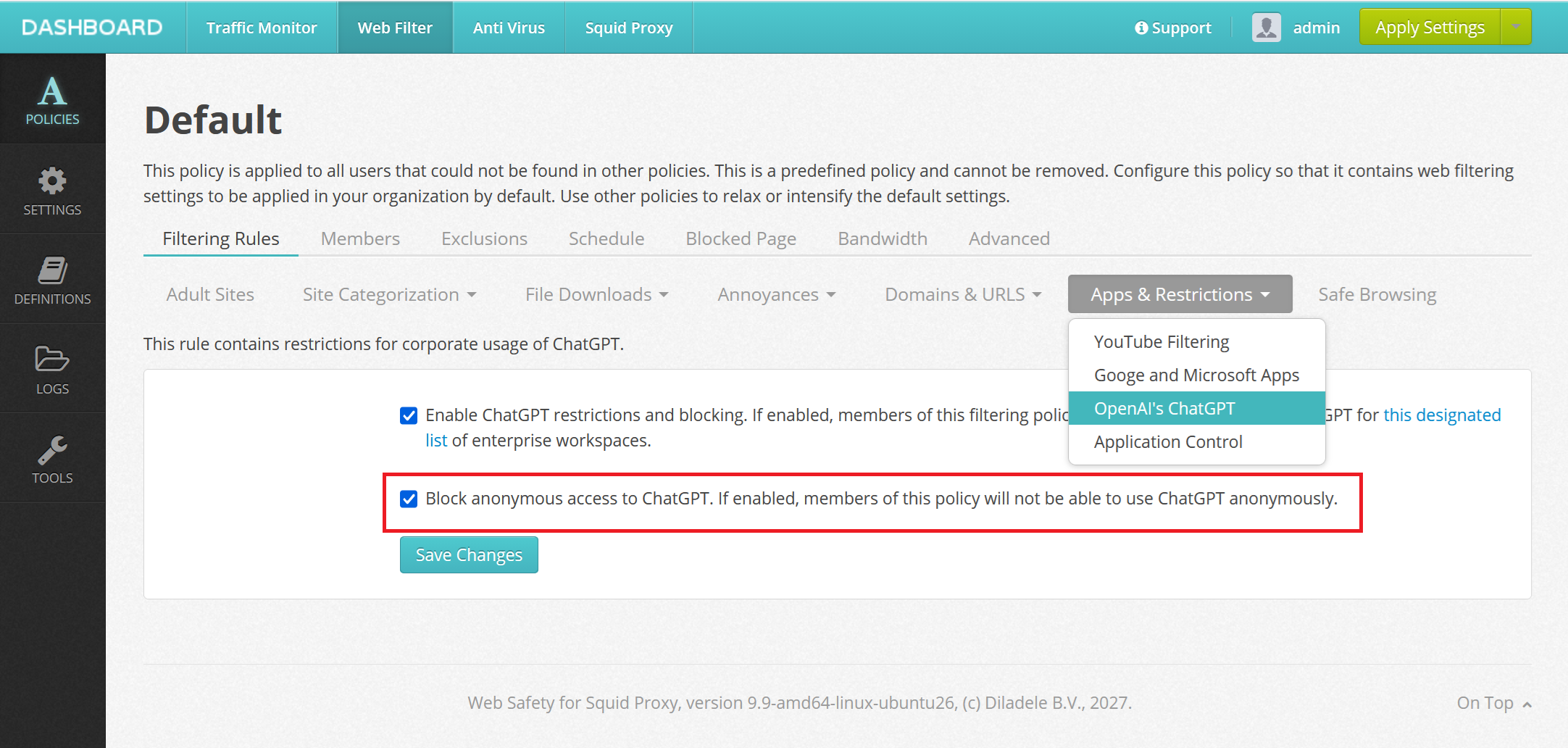 ChatGPT Block Anonymous